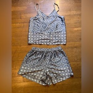 Printed Blue Cami & Short Sleep Set